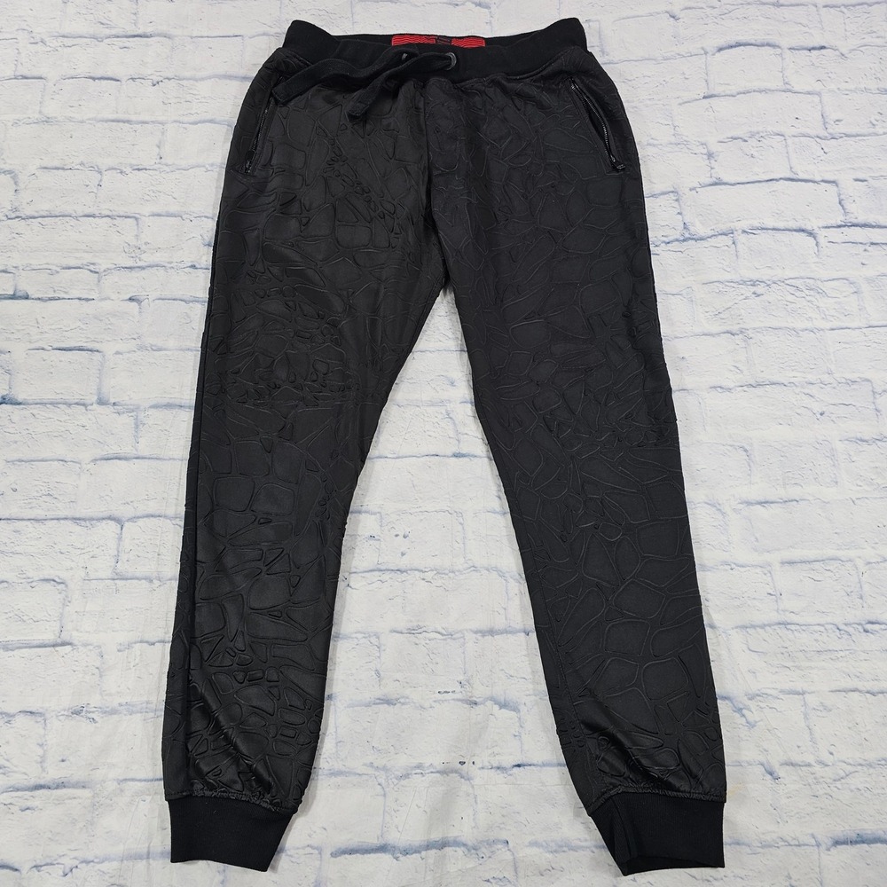 Jordan Craig Joggers Mens XL Black 3D Embossed Geometric Legacy Edition Pants